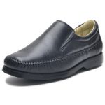 Sapato Masculino Conforto Couro Floater Preto