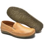 Sapatilha Masculina Couro Legítimo Bege