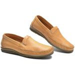 Sapatilha Masculina Couro Legítimo Bege