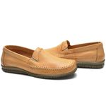 Sapatilha Masculina Couro Legítimo Bege
