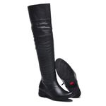 Bota Feminina Montaria Over The Knee Couro Legítimo Preto