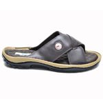 Chinelo Masculino Conforto Couro Legítimo Café