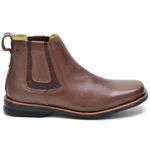 Botina Chelsea Masculina Couro Legítimo Chocolate