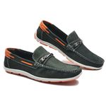 Mocassim Casual Masculino Couro Legítimo Militar Laranja