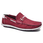 Mocassim Casual Masculino Couro Legítimo Vinho