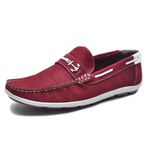 Mocassim Casual Masculino Couro Legítimo Vinho