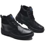 Bota Motociclista Militar Pedaleira Couro Legítimo Preto