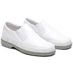 Sapato Masculino Conforto Couro Mestiço Branco