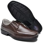 Sapato Masculino Social Conforto Couro Legítimo Chocolate