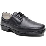 Sapato Social Masculino Conforto Couro Floater Preto