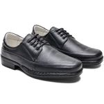 Sapato Social Masculino Conforto Couro Floater Preto