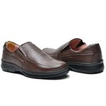 Sapato Conforto Masculino Couro Legítimo Chocolate