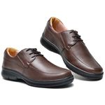 Sapato Social Masculino Conforto Couro Floater Chocolate