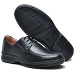 Sapato Social Masculino Conforto Couro Legítimo Preto