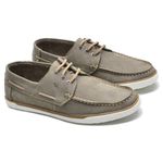 Dockside Casual Masculino Cadarço Couro Nobuck Marfim