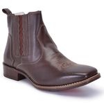 Bota Country Texana Couro Legítimo Café