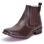 Bota Country Texana Couro Legítimo Café