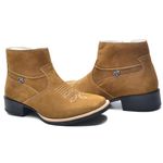 Bota Masculina Country Couro Nobuck Castor