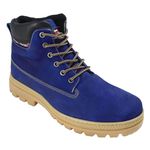 Coturno Adventure para Trilhas Couro Nobuck Azul Royal