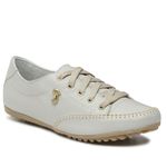 Sapatênis Feminino Casual Couro Legítimo Off White