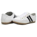 Sapatênis Feminino Casual Couro Legítimo Branco