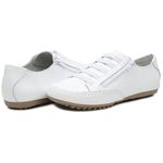 Sapatênis Casual Feminino Couro Legítimo Branco