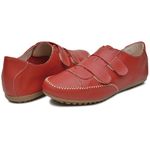 Sapatênis Feminino Casual Couro Legítimo Vermelho