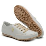 Sapatênis Casual Feminino Sintético Off White