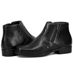 Bota Masculina Conforto Anti Stress Couro Napa Solado Arizona Preto