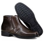 Bota Masculina Conforto Couro Legítimo Café