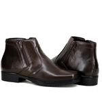 Bota Masculina Conforto Couro Legítimo Café