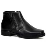 Bota Masculina Conforto Couro Legítimo Preto