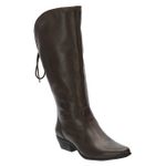 Bota Montaria Feminina Classic Cano Alto Couro Legítimo Café