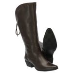 Bota Montaria Feminina Classic Cano Alto Couro Legítimo Café