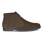 Bota Masculina Casual Couro Camurça Café