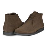 Bota Masculina Casual Couro Camurça Café