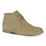 Bota Masculina Casual Couro Camurça Areia