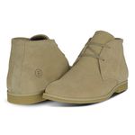 Bota Masculina Casual Desert Couro Camurça Areia