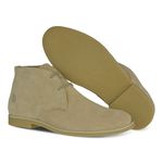 Bota Masculina Casual Desert Couro Camurça Areia