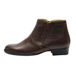 Bota Conforto Masculina Couro Legítimo Café