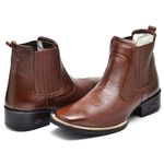 Bota Texana Masculina Bico Quadrado Couro Legítimo Floater Telha