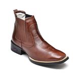 Bota Texana Masculina Bico Quadrado Couro Legítimo Floater Telha