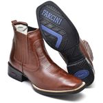 Bota Texana Masculina Bico Quadrado Couro Legítimo Floater Telha