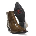 Bota Country Masculina Couro Legítimo Jacaré Caramelo