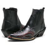 Bota Country Masculina Couro Legítimo Latego Preto