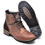 Bota Coturno Casual Boots Masculino Mad Dog Whisky Camurça Café