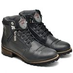 Bota Coturno Casual Boots Masculino Semi Cromo Preto