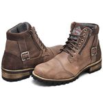 Bota Coturno Boots Casual Masculino Mad Dog Camurça Café