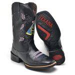 Bota Texana Feminina Cano Longo Preto