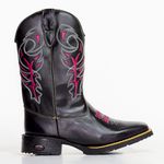 Bota Texana Feminina Cano Alto Preto